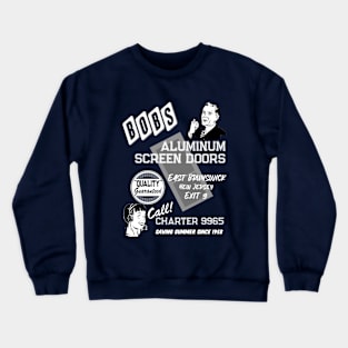 Bob's Screen Doors Exit 9 New Jersey Retro 1958 Crewneck Sweatshirt